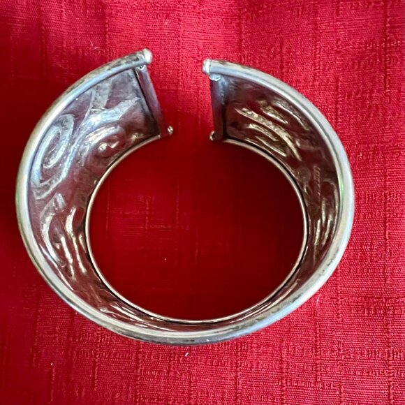 Silver cuff with Greek design, adjustable - Picture 5 of 5